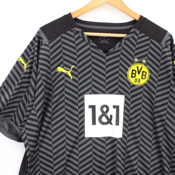 PUMA X Borussia Dortmund Jersey 2021-22 Mens Black Authentic Away Soccer 2XL - Picture 3 of 10